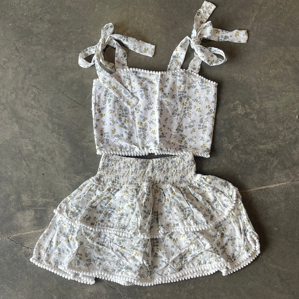 Floral Pom Pom Top