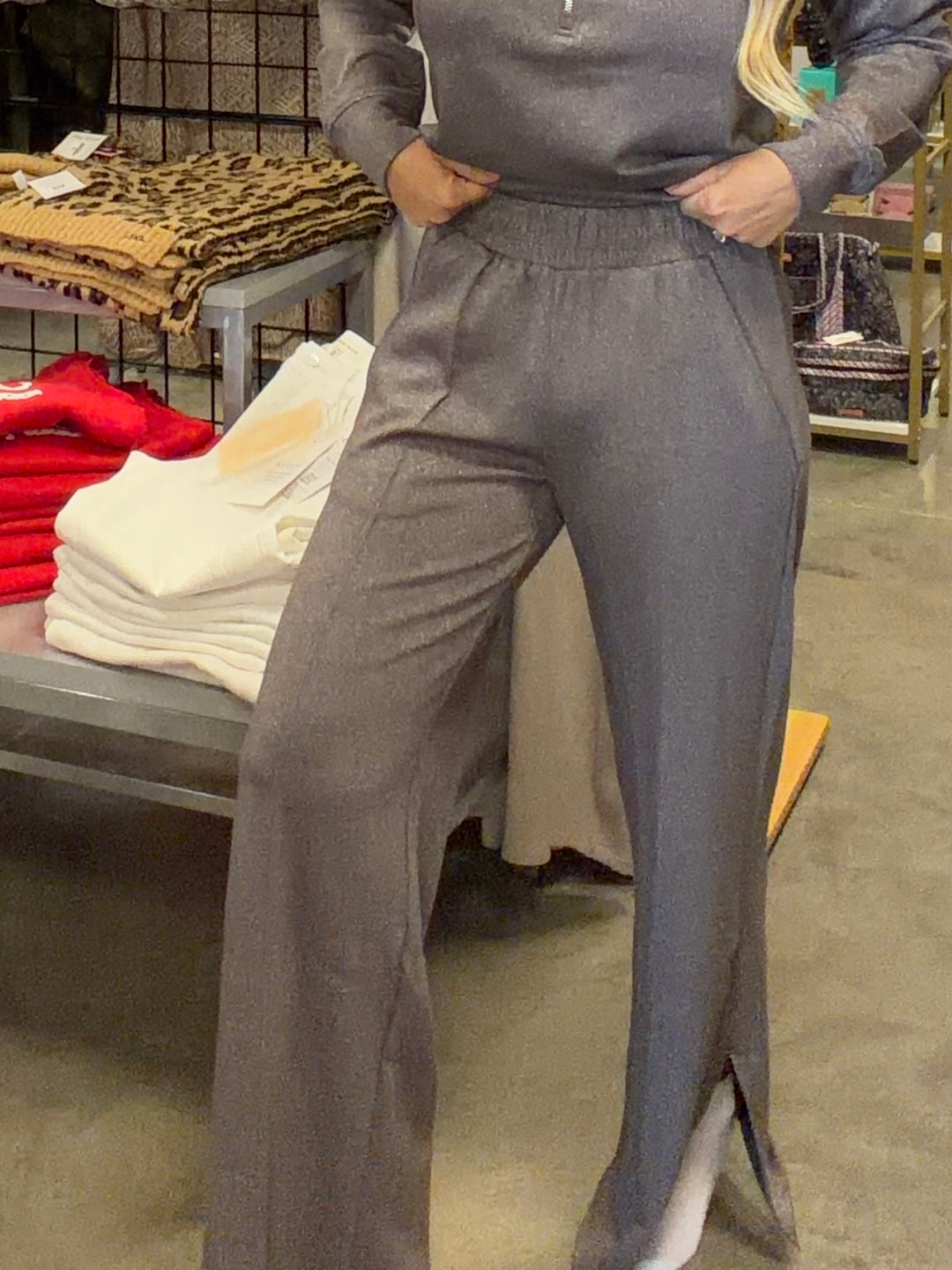 Simply Southern Sparkle Wide Leg Pants