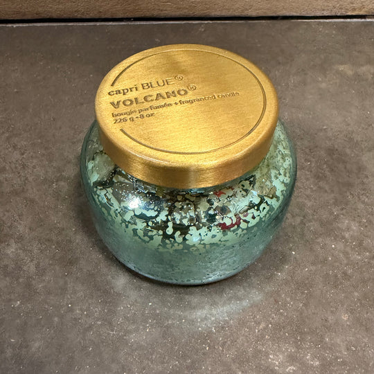 Aqua Opaline Volcano Candle