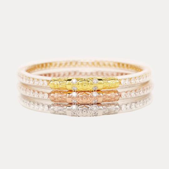 Three Queens All Weather Bangles - Crystal Clear