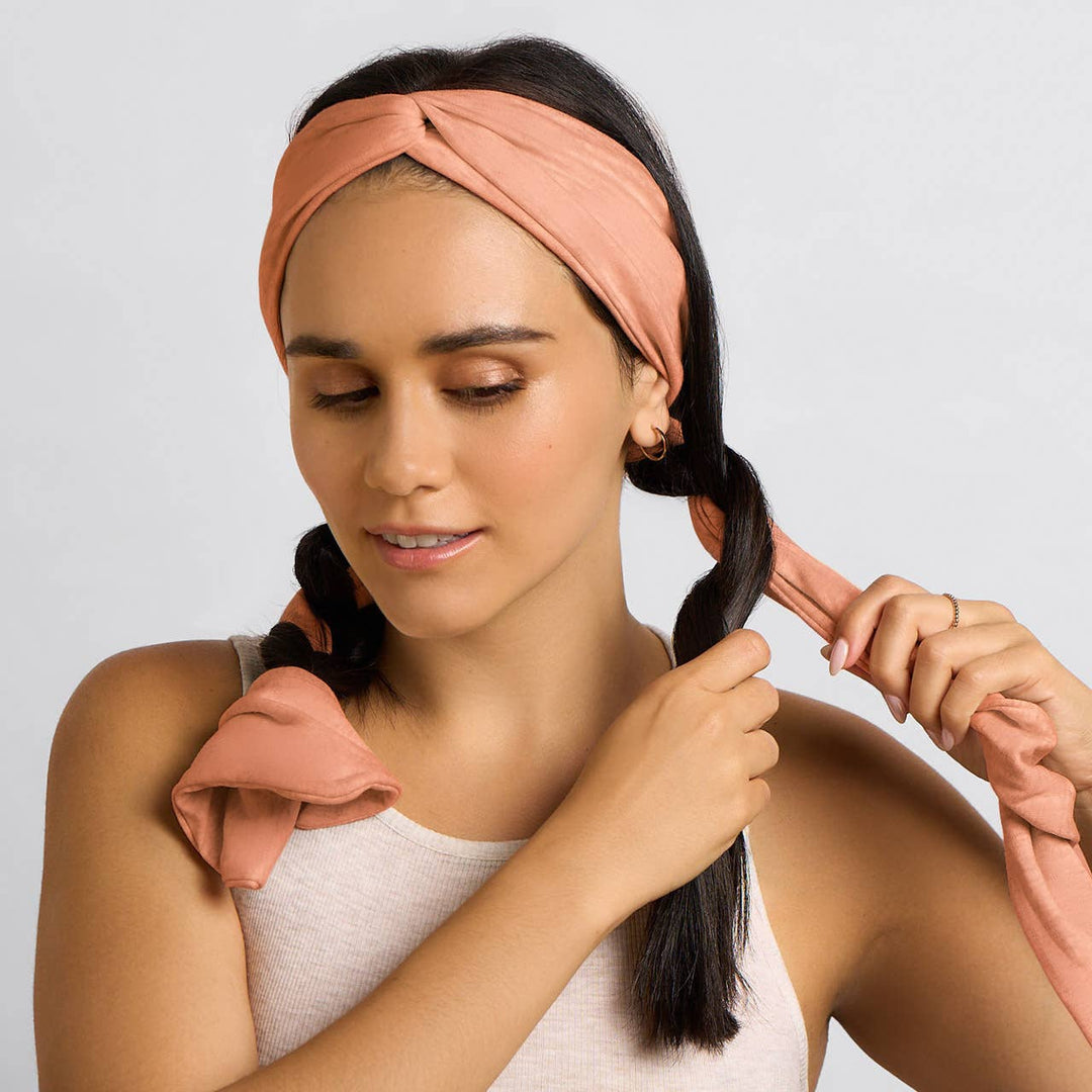 Set &amp; Flow Heatless Curling Headband - Terracotta